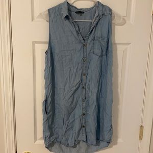 Chambray tank dress